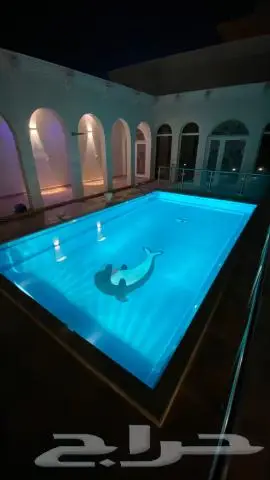 شالية جلسة ارضية مطله على مسبح . الدمام حي الفرسان 6