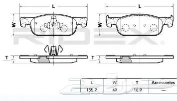 قماش امامي رينو لوجان-سمبول جميع الموديلات 2