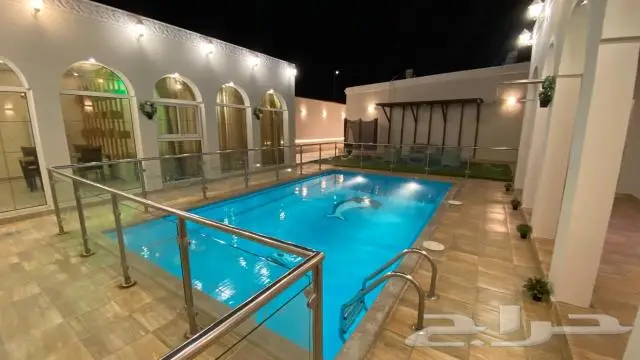 شالية جلسة ارضية مطله على مسبح . الدمام حي الفرسان 2