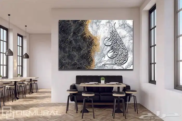 لوحات جدارية طباعة ثلاثية الابعاد على الكانفس القطني 27