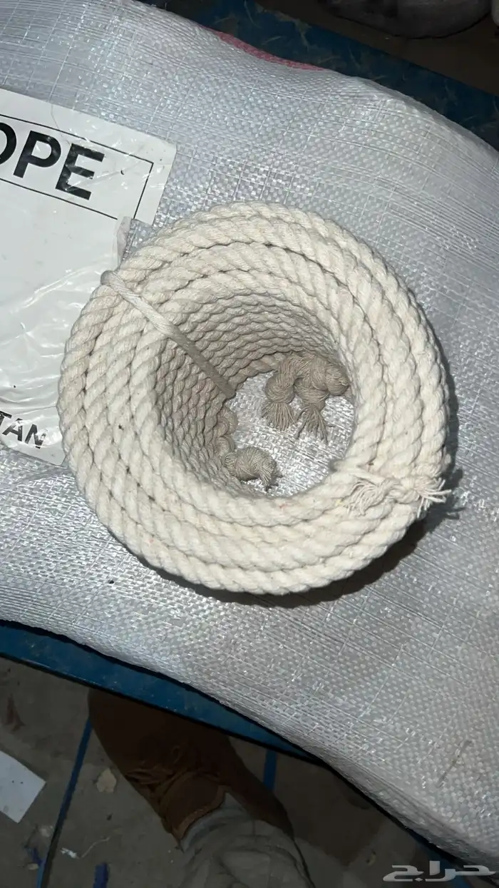 حبال قطن وخيش ونيلون وحرير جميع المقاسات 15