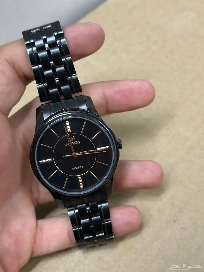 ساعة رجالية مايك سوداء 4