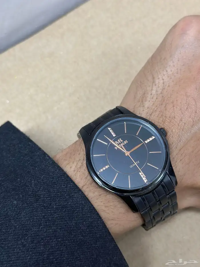 ساعة رجالية مايك سوداء 1