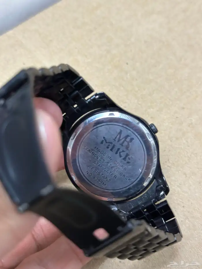 ساعة رجالية مايك سوداء 3