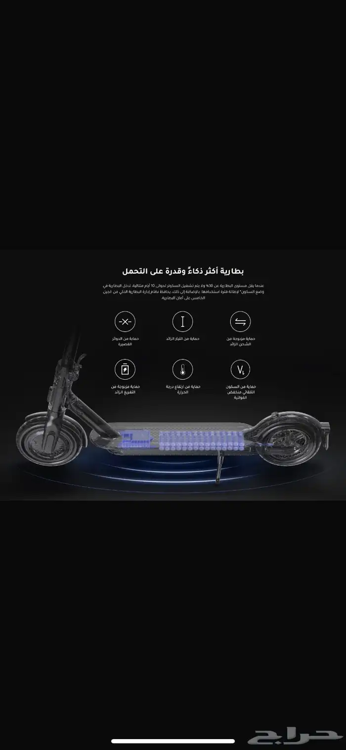 سكوتر شاومي 3 اسود جديد 4