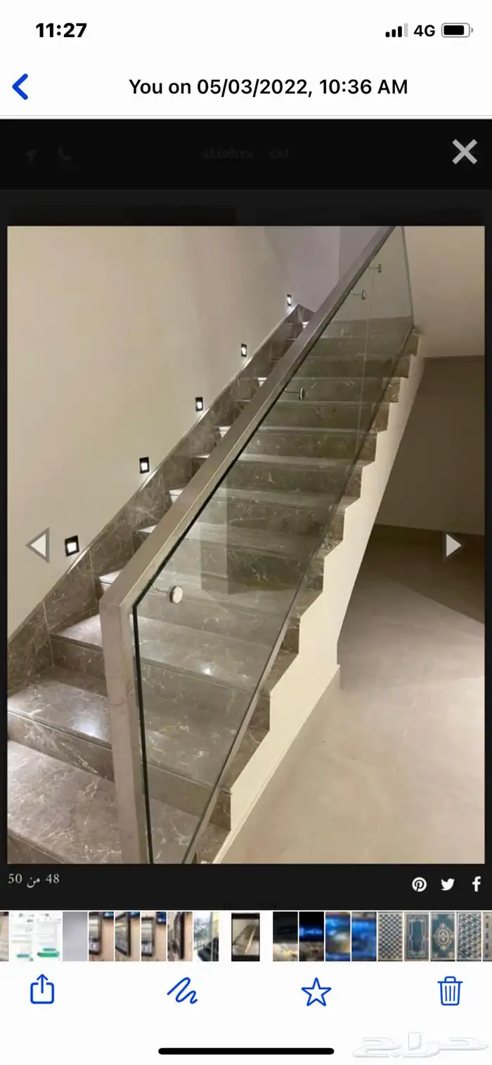 دربزان درج حواجز درج استانلس استيل   زجاج 57