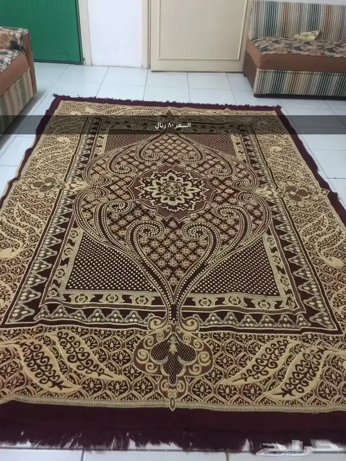 فرشات سجاد ارضيه للمنزل والرحلات قطن تستخدم عالوجهين سوريه 7