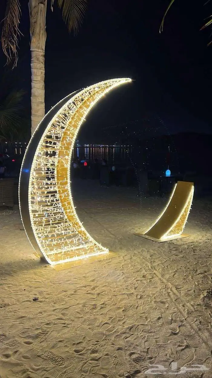 هلال رمضان زينه رمضان تركيب وتاجير هلال مضيء 43