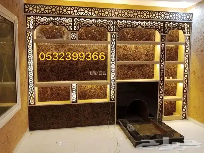 مشبات مشبات خشب مشبات رخام مشبات حجر مشبات ديكورات مناقل 7