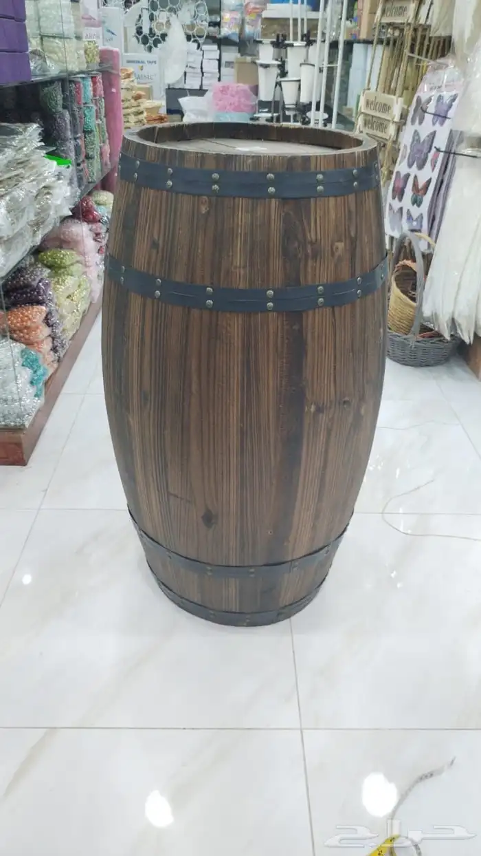 براميل خشب ديكور 4