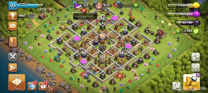 قرية كلاش اوف كلانس تاون 11 فل ماكس Clash of Clans 0