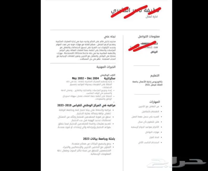 تصميم سيرة ذاتية احترافية بنظام ATS 2