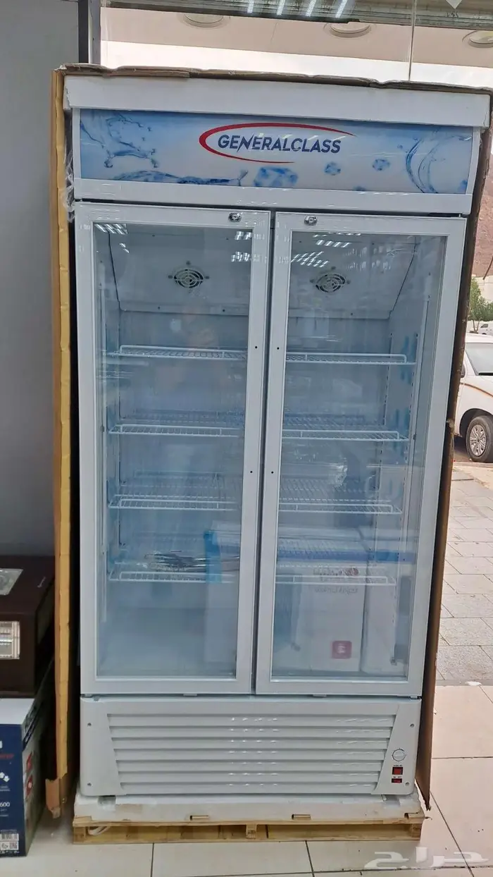 ثلاجة عرض جنرال 620 لتر بابين 0