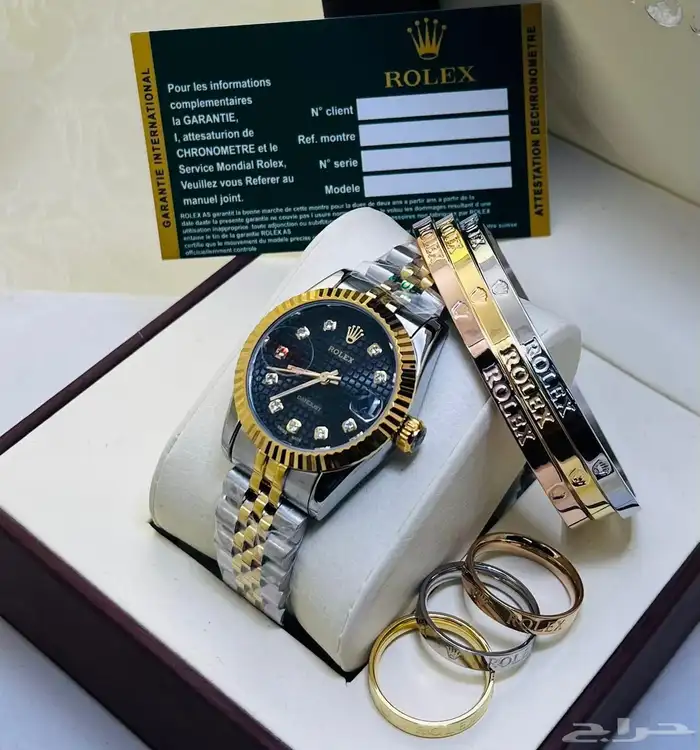 ساعات نسائيه تقليد ماركه شبه الاصل مع الملحقات 71