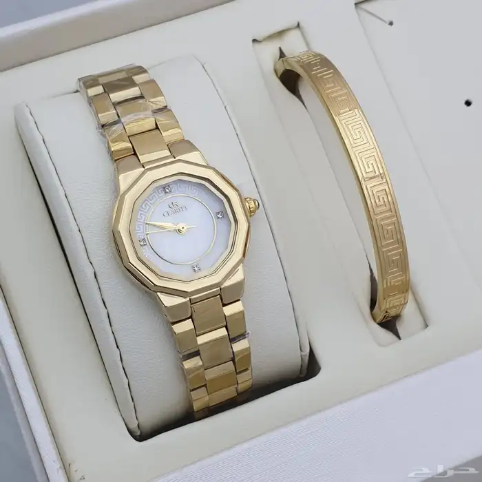 ساعات نسائيه تقليد ماركه شبه الاصل مع الملحقات 22