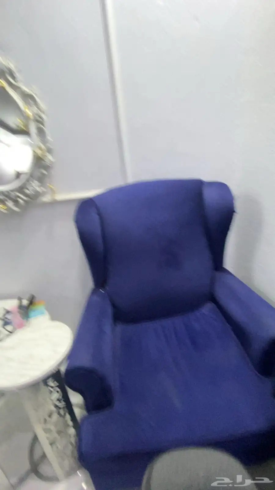 كنب مستعمل لون كحلي للبيع نضيف 4