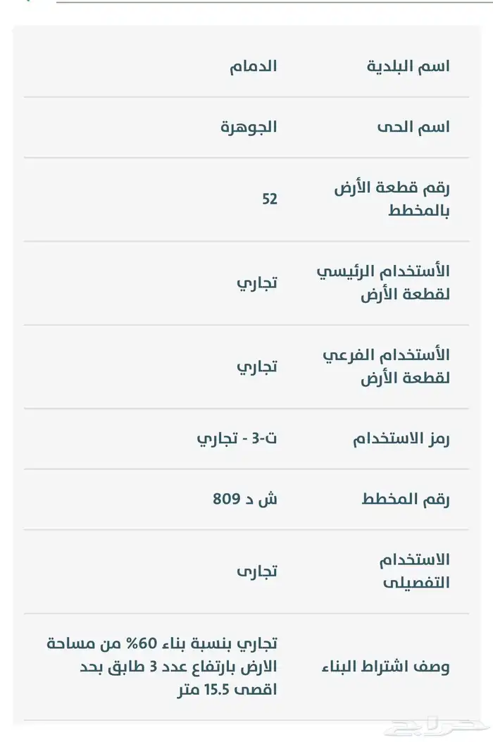 أرض تجارية للبيع بموقع مميز بكورنيش الدمام 2