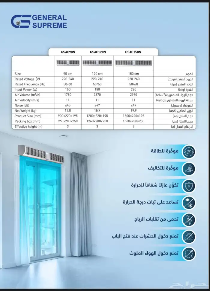 ستائر هوائية جنرال سوبريم 1