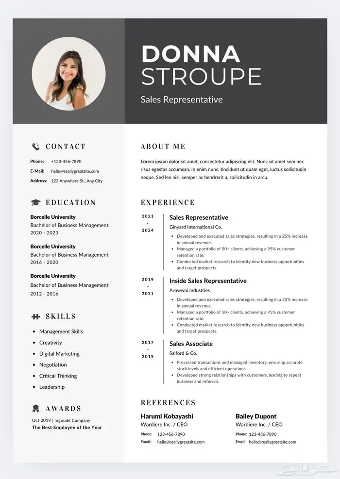 سيرة ذاتية cv احترافية ودقة كاملة 26