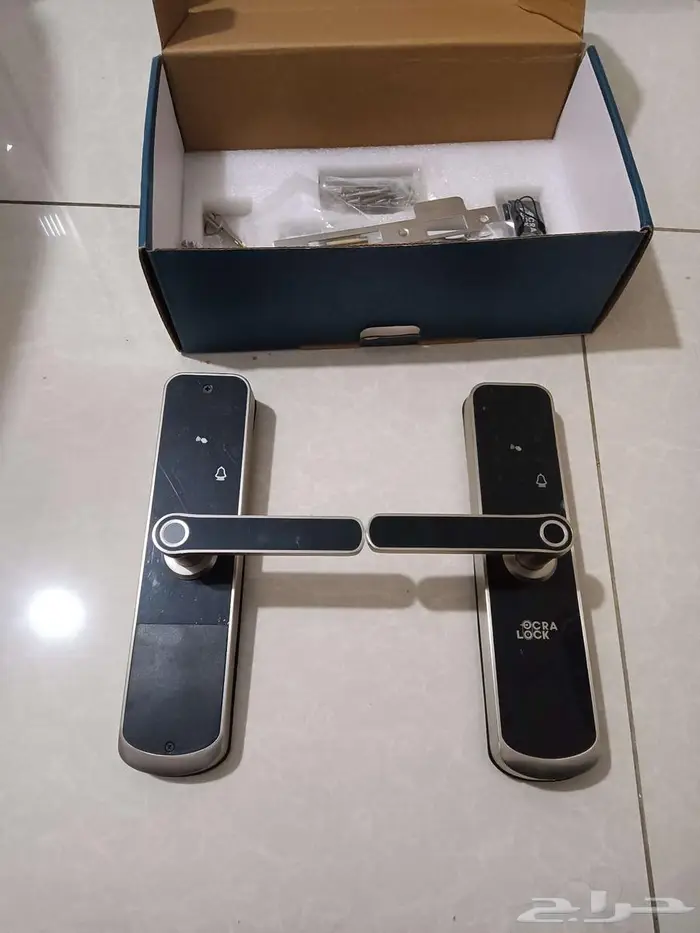 قفل باب ذكي بالبصمة جهاتين مزدوج من خارج و داخل بصمة رقم سري 1