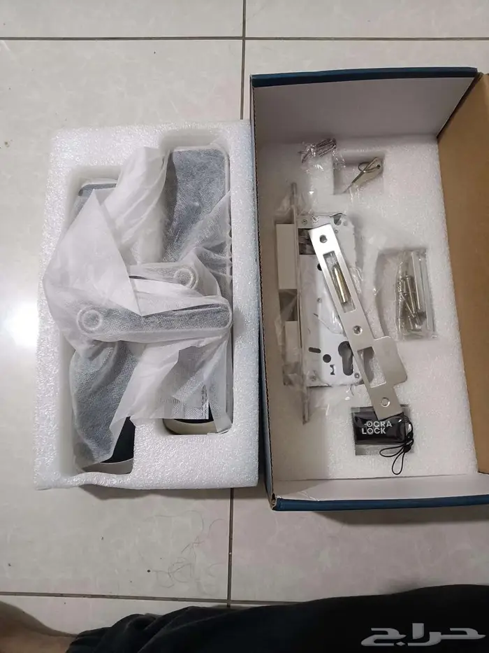 قفل باب ذكي بالبصمة جهاتين مزدوج من خارج و داخل بصمة رقم سري 4