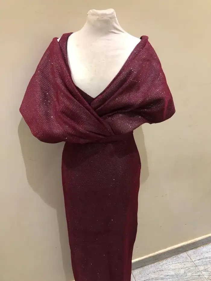 فستان مناسبات او ملكة عنابي 2