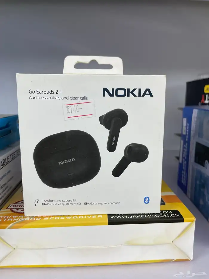 سماعة جديده أذن نوكيا اصليه لون أ اسود موديل TWS-122 0