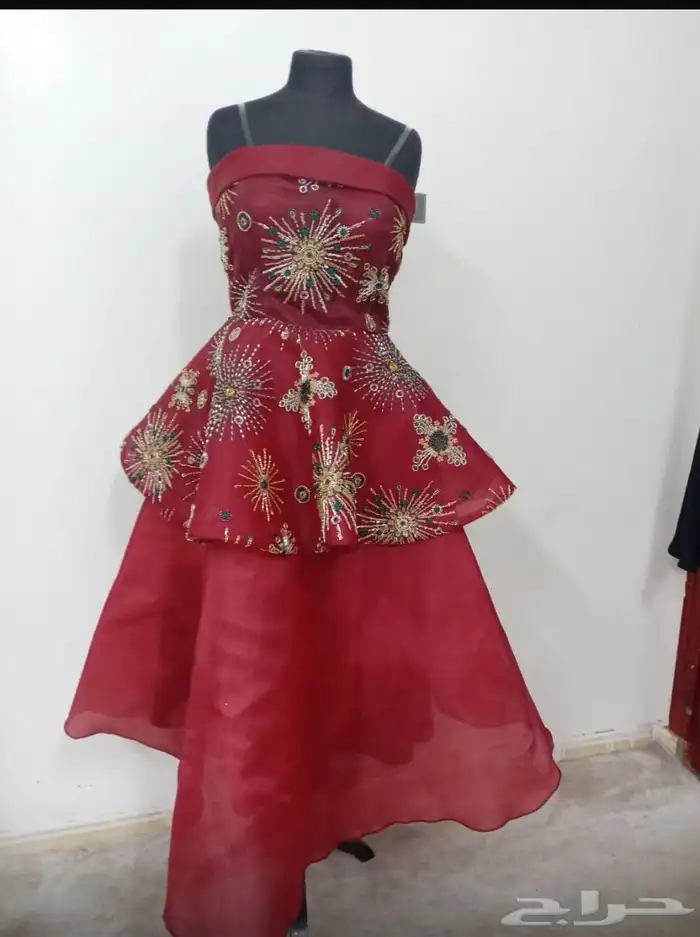 فستان احمر جديد  ميديم 0