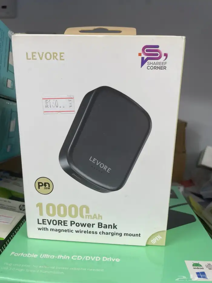 بنك طاقه جديد 10 mah ليفور LEVORE مع شاحن لاسلكي مغناطيسي 0