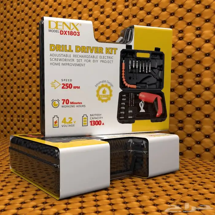 دريل لاسلكي الكتروني ذكي للفك والتركيب من DENX 5