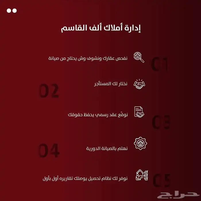 اداره املاك بنسبه 5 بالميه 0