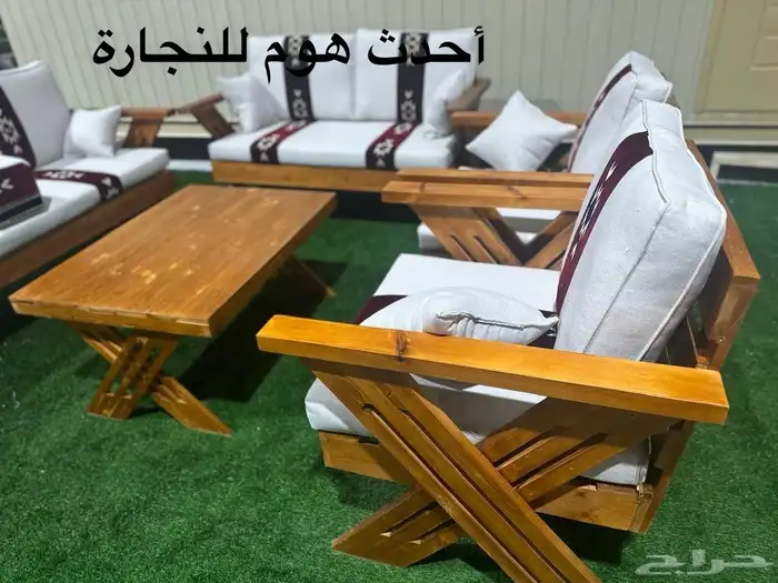 أطقم جلسات خشب 4