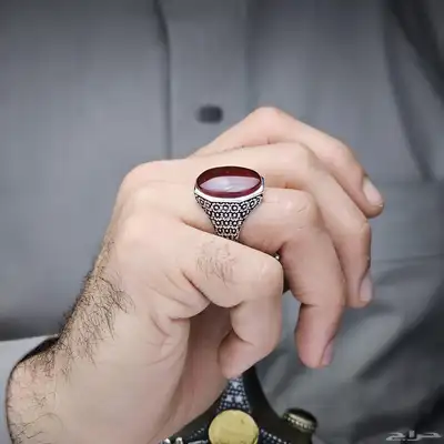 خواتم عقيق يمني رجالي 19