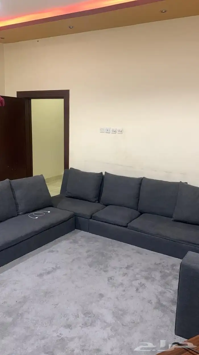 كنب ارضي حرف L نظيف 0