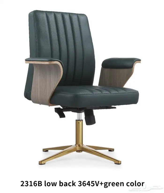 مكتب اخضر و جملي بيج جلد طقم فخم مكتب موظفين طاولة اجتماع 19