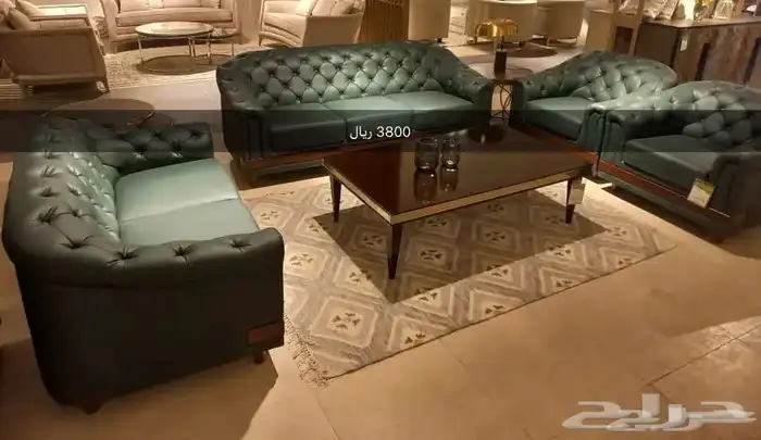 طقم كنب جلد - كنب مكتبي جلد 3