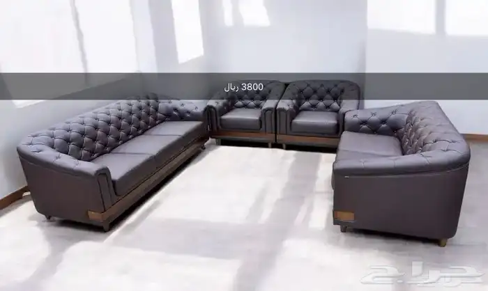 طقم كنب جلد - كنب مكتبي جلد 0