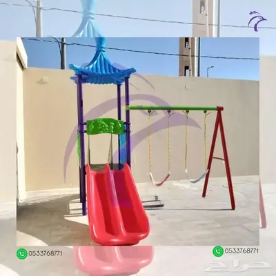 مراجيح وزحاليق حدائق للاطفال توصيل تركيب مجاني 6