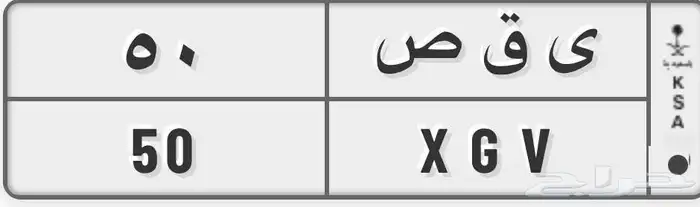 لوحة سيارة مميزة للبيع 0