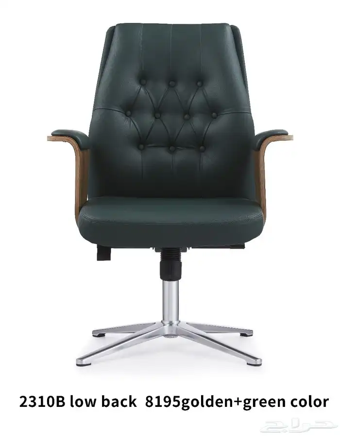 مكتب اخضر و جملي بيج جلد طقم فخم مكتب موظفين طاولة اجتماع 22