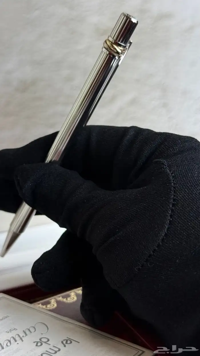 قلم موست كارتييه فضي جودرن فر جاف مخزن بكامل ملحقاته 5