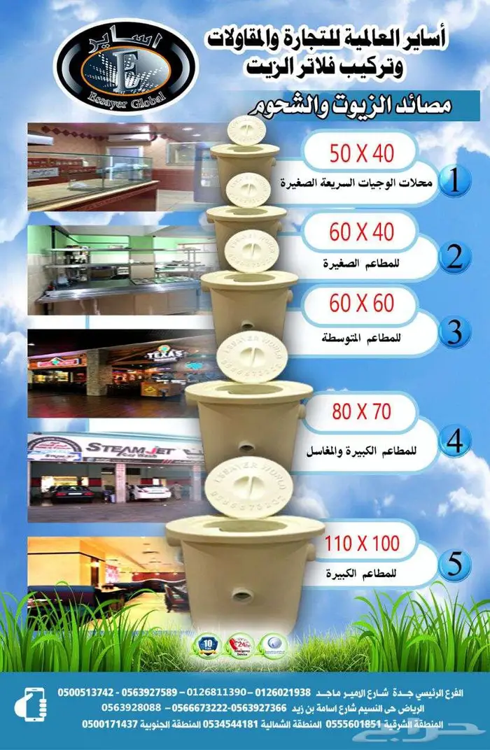 مصيدة زيوت ودهون 6
