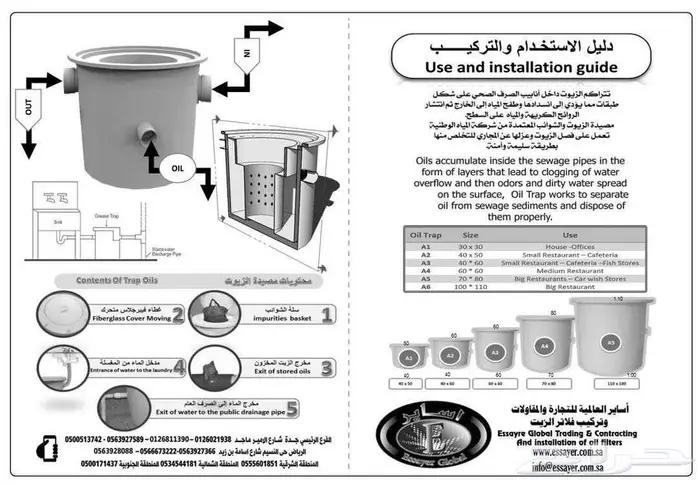 مصيدة زيوت ودهون 7
