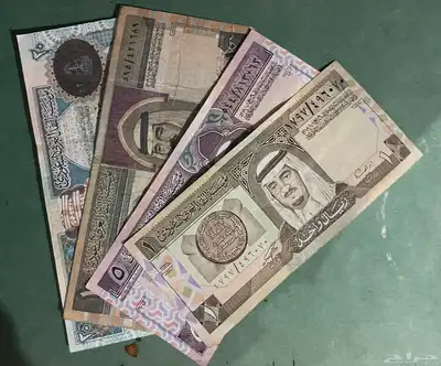 عمله سعودية قديمه ريال فضه 1367 الملك عبدالعزيزوعهد ملك فهد 0