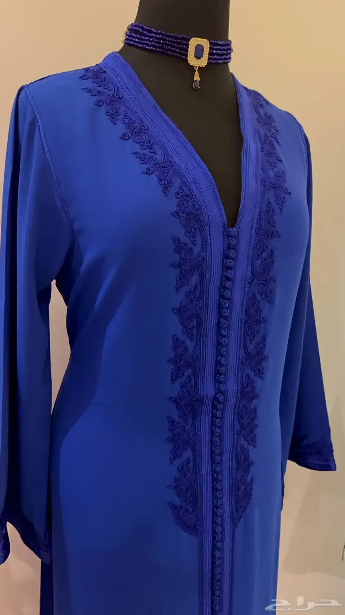 قفطان مغربي قماش كريب اسباني 0