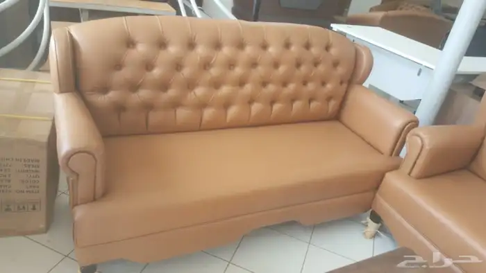 كنب جلد كنب خمسة نفر ستة نفر طقم سبع نفر 34