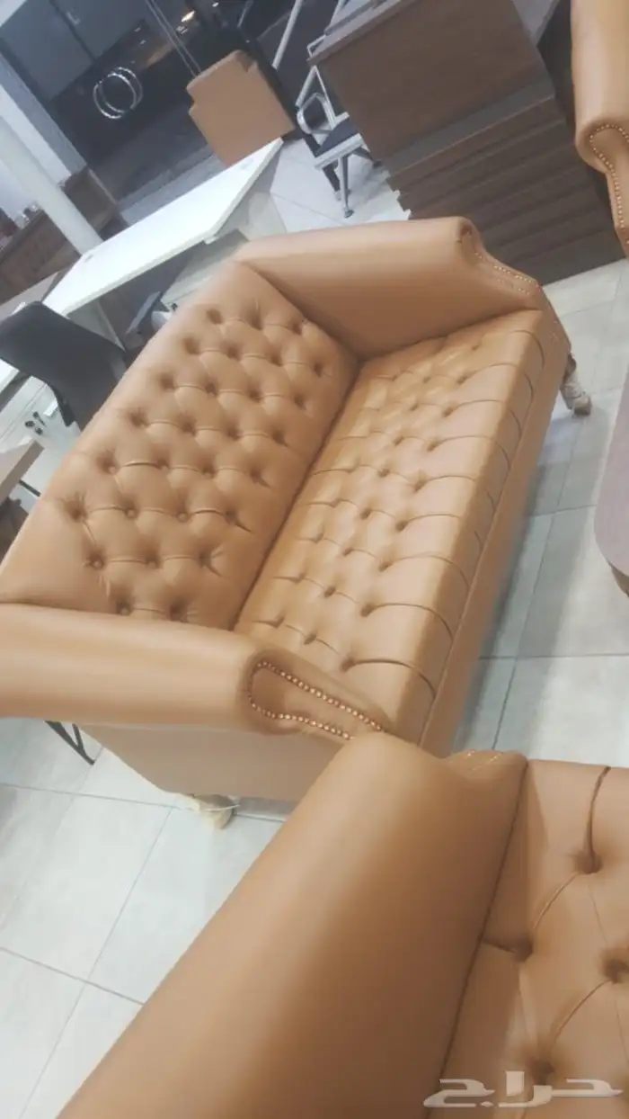 كنب جلد كنب خمسة نفر ستة نفر طقم سبع نفر 48