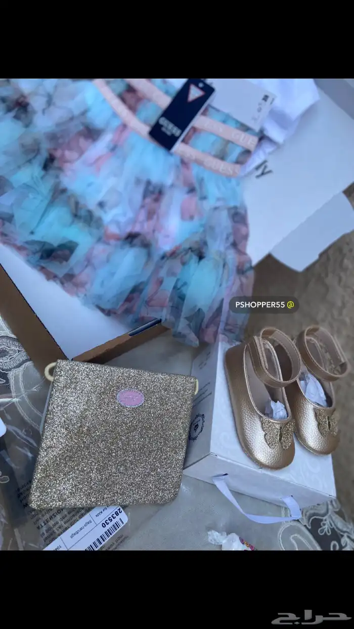 فستان مواليد جيس GUESS  شوز   شنطة 12