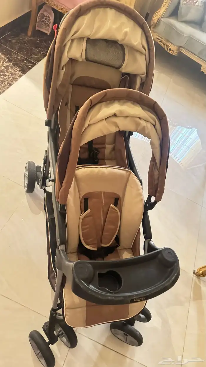 عربة توأم بجالة ممتازة شبه جديدة ونظيفةةة 4