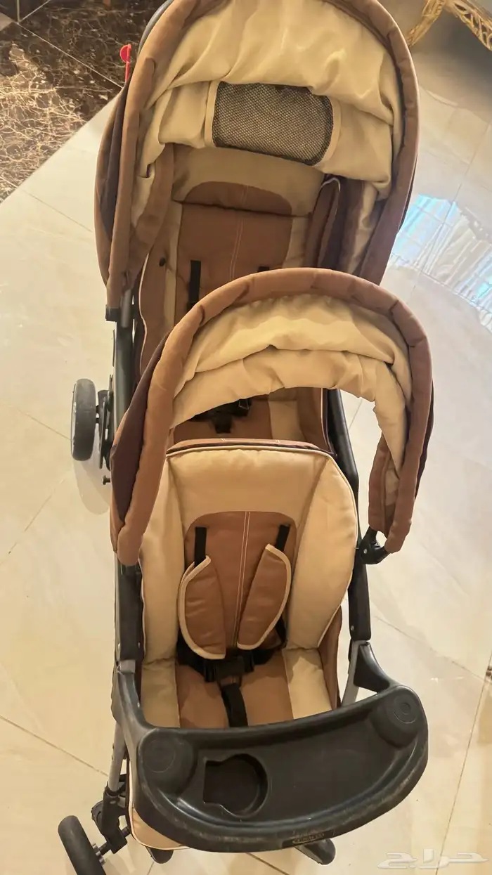 عربة توأم بجالة ممتازة شبه جديدة ونظيفةةة 7